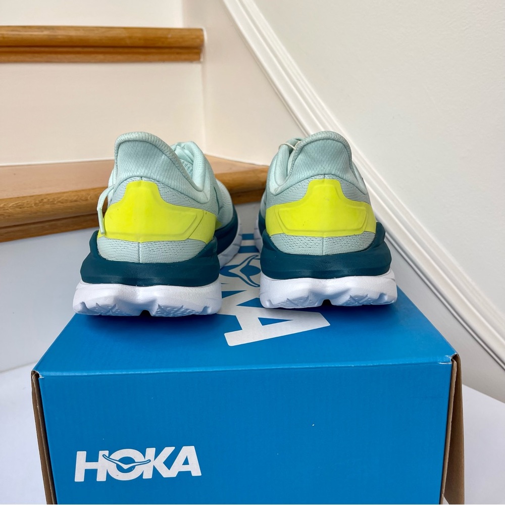 NWT Hoka Mach 4 Running Shoes in Blue Glass / Evening Primrose , Hoka One - Picture 9 of 17